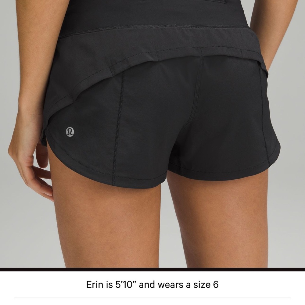 lululemon athletica Women's Sleek Black Athletic Shorts Low Rise 2.5” Inseam